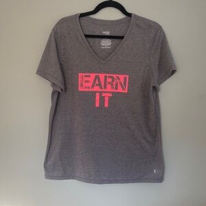 Danskin Now Semi-Fitted Gray T-Shirt